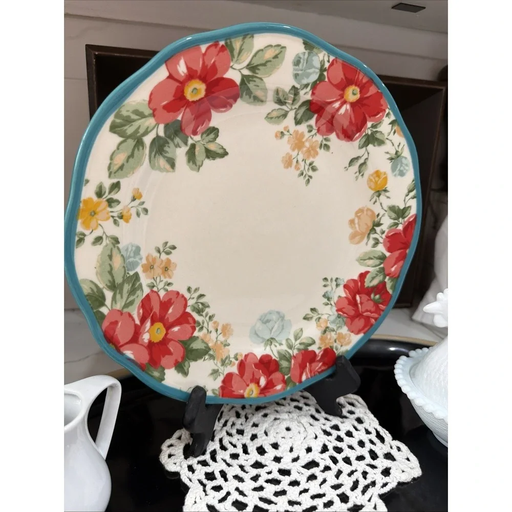 Pioneer Woman Dinner Plate Country Farm Cottage 10.5